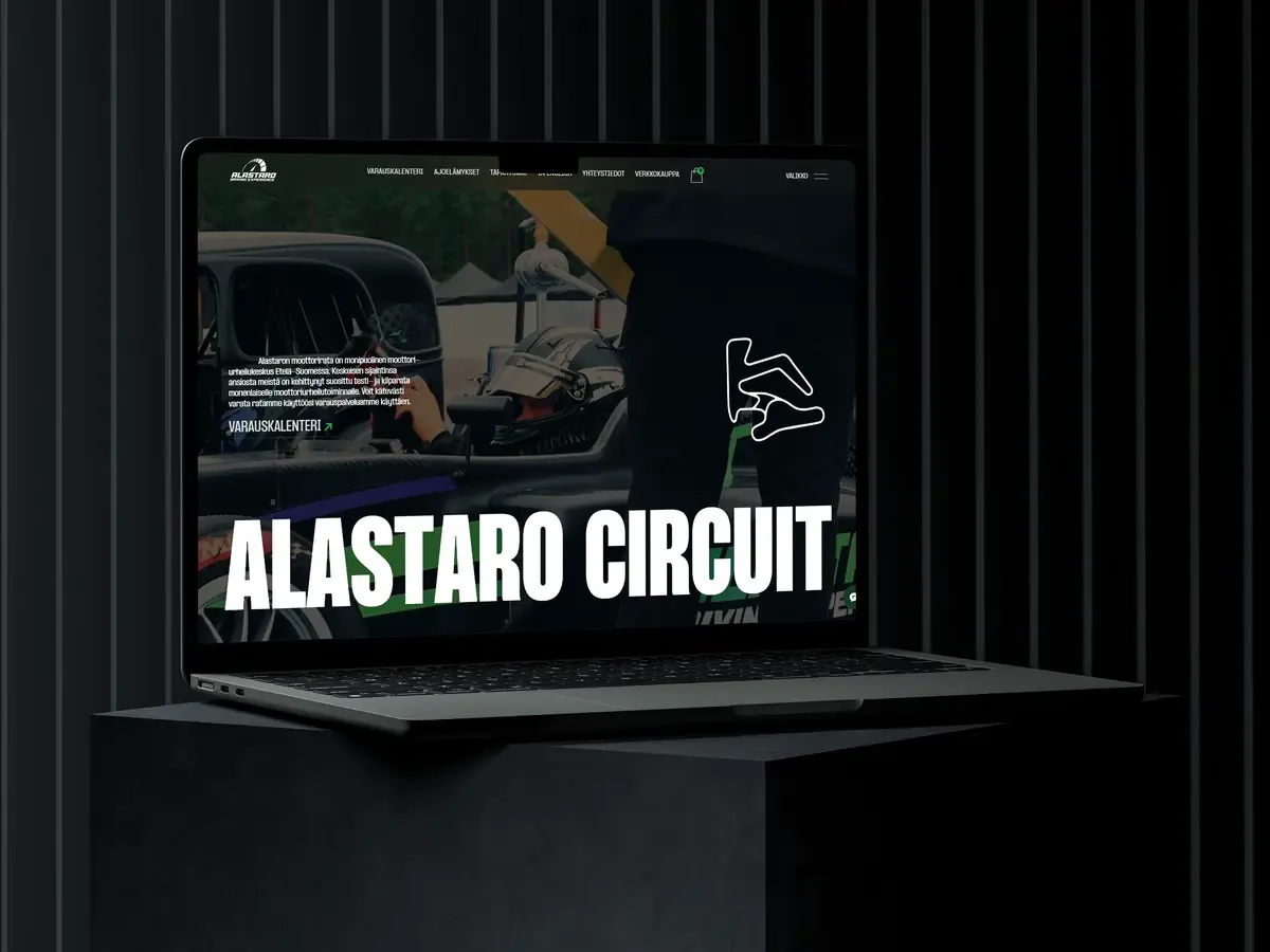 Alastaro Circuitin sivusto kannettavalla